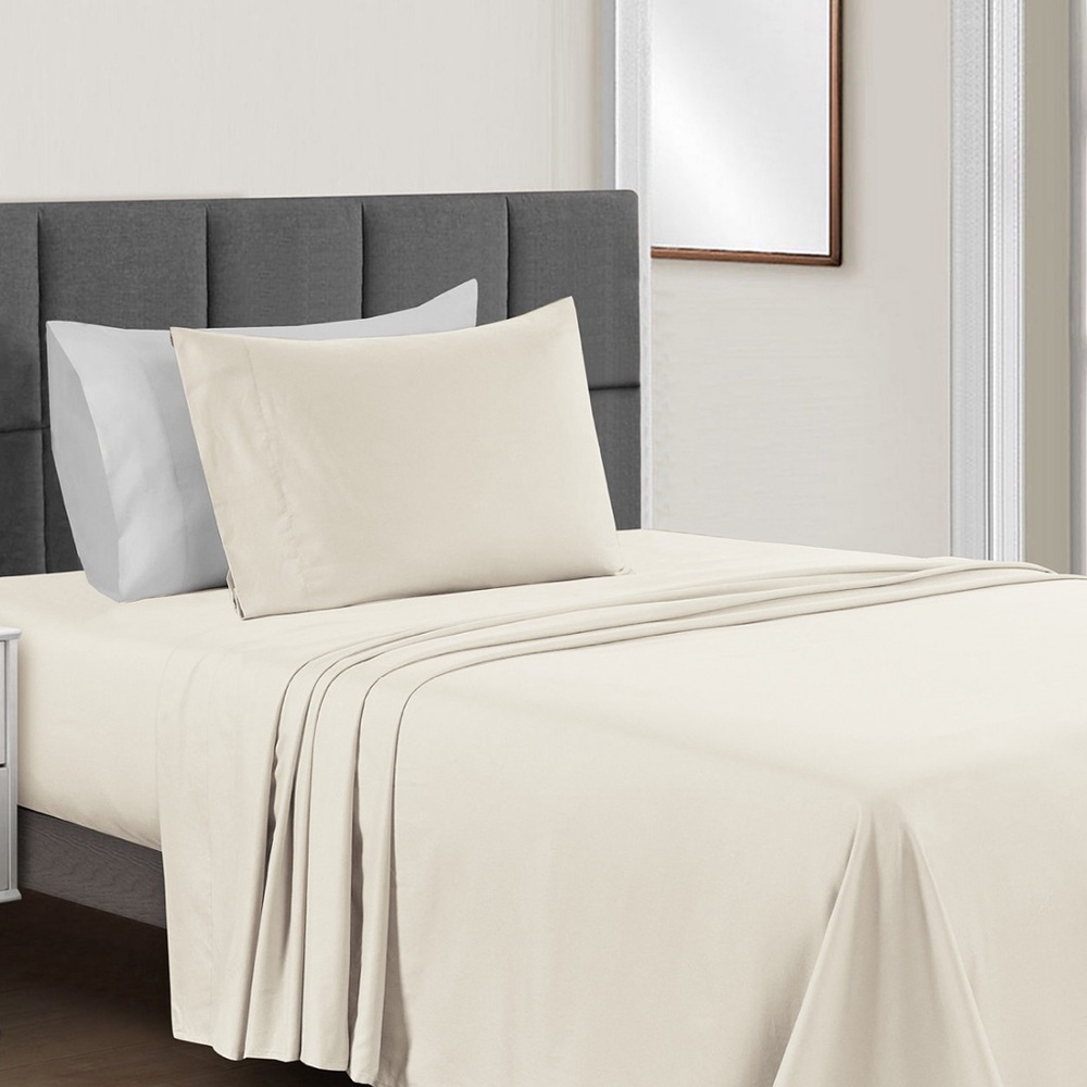 NEW Fairfield Square collection microfiber solid twin sheet set